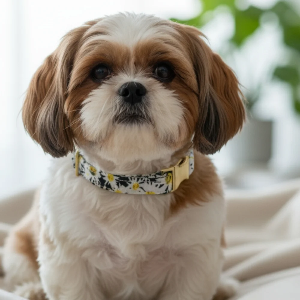 Top Paw NWT Daisy Floral Print Adjustable Nylon Dog Collar Size XS 🐈